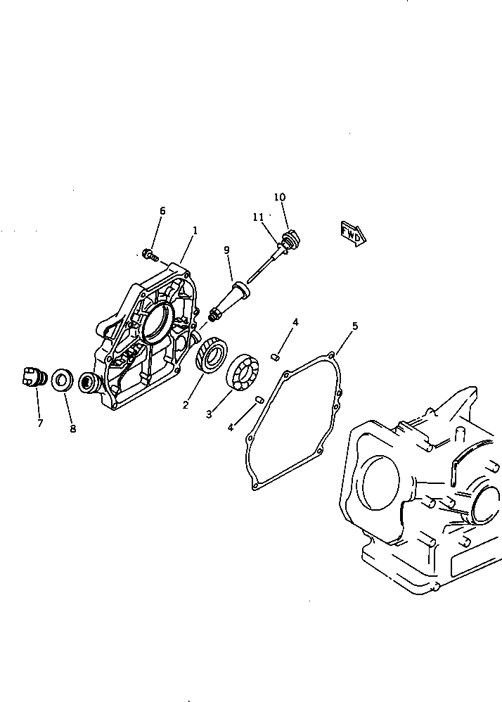 Схема запчастей Komatsu GX160K1-SKM-1 - CRANK КОРПУС COVER БЛОК ЦИЛИНДРОВ