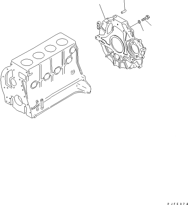 Схема запчастей Komatsu H15-1-F - ПЕРЕДН. COVER ДВИГАТЕЛЬ