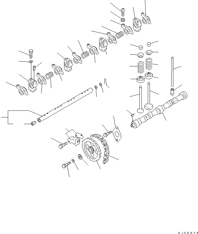 Схема запчастей Komatsu H15-1-F - CAM ВАЛ ДВИГАТЕЛЬ