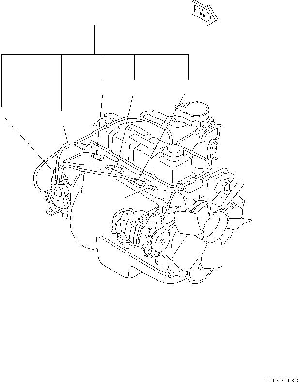 Схема запчастей Komatsu H15-1-F - SPARK ЗАГЛУШКА ДВИГАТЕЛЬ