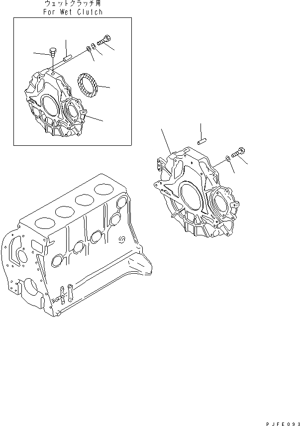 Схема запчастей Komatsu H15-1A-F - ПЕРЕДН. COVER ДВИГАТЕЛЬ