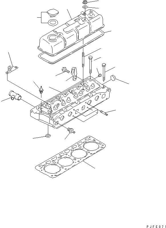 Схема запчастей Komatsu H20-1-F - ГОЛОВКА ЦИЛИНДРОВ КОРОМЫСЛО COVER ДВИГАТЕЛЬ