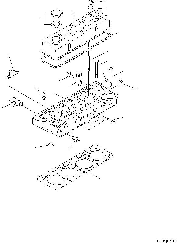 Схема запчастей Komatsu H25-1-F - ГОЛОВКА ЦИЛИНДРОВ КОРОМЫСЛО COVER ДВИГАТЕЛЬ