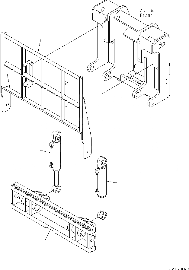 Схема запчастей Komatsu HFD157-1 - HINGED ВИЛЫ (ВИЛЫ CARRIAGE И BACK REST) HINGED ВИЛЫ (ДВОЙН.)