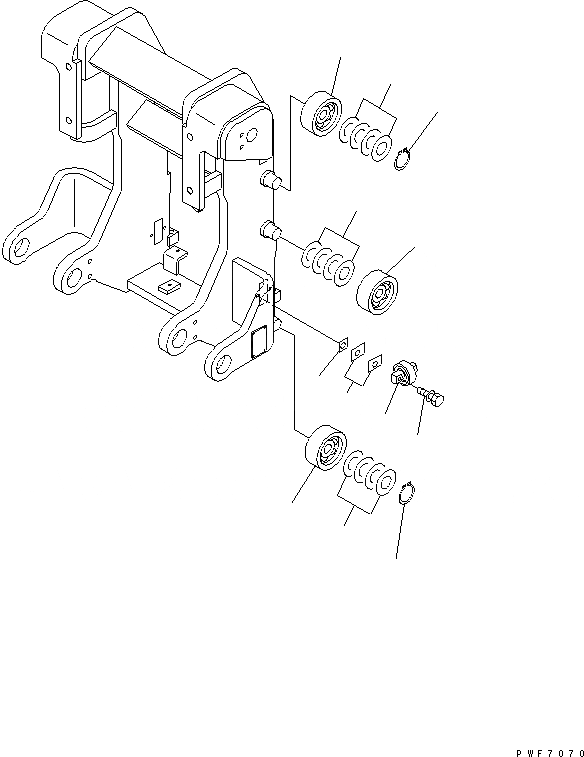 Схема запчастей Komatsu HFD253-1 - HINGED ВИЛЫ (РОЛИК) ДВОЙН. HINGED ВИЛЫ (ДЛЯ FFV МАЧТА) (LEO-NXT)