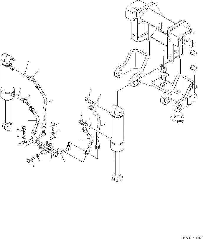 Схема запчастей Komatsu HFD253-1 - HINGED ВИЛЫ (ТРУБЫ) ДВОЙН. HINGED ВИЛЫ (ДЛЯ FFV МАЧТА) (LEO-NXT)