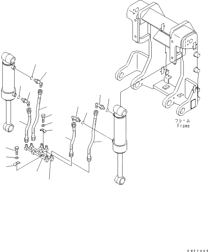 Схема запчастей Komatsu HFD303-1 - HINGED ВИЛЫ (ТРУБЫ) ДВОЙН. HINGED ВИЛЫ (ДЛЯ FFV МАЧТА) (LEO-NXT)