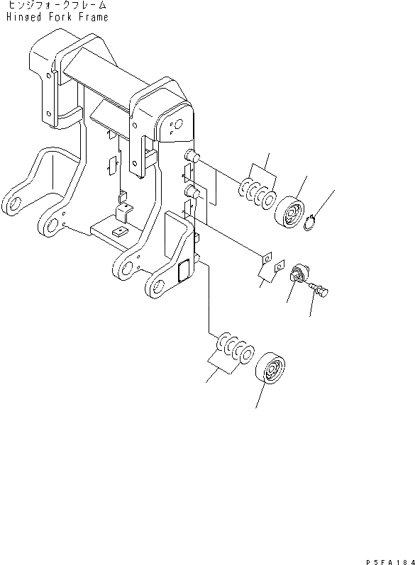 Схема запчастей Komatsu HFD409-1 - HINGED ВИЛЫ (РОЛИК) ДВОЙН. HINGED ВИЛЫ (ФИКС. ТИП)