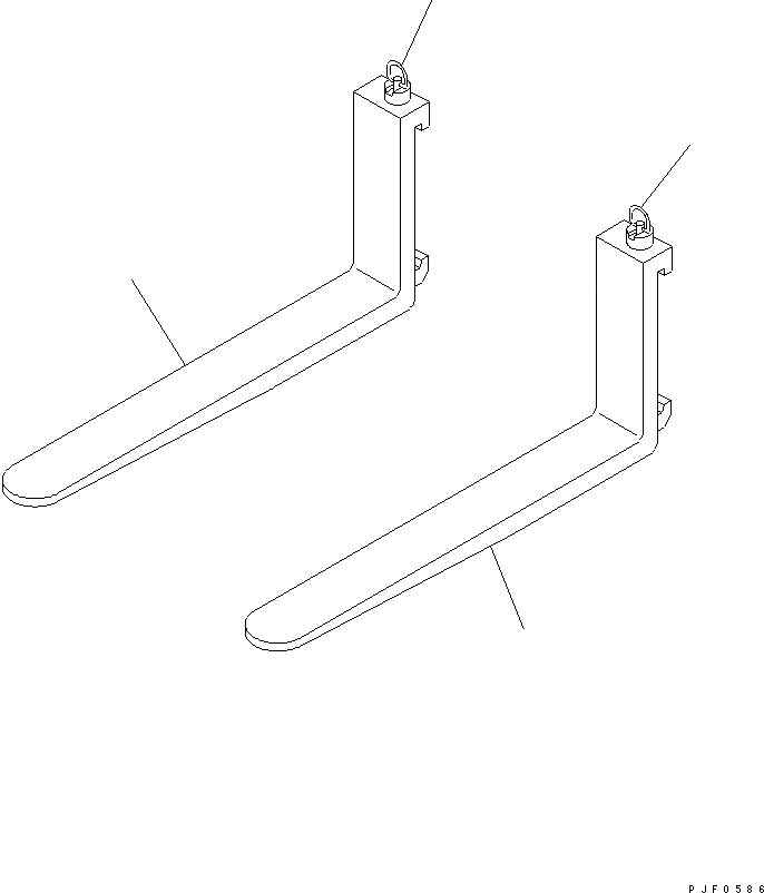 Схема запчастей Komatsu HFD409-1 - HINGED ВИЛЫ (ВИЛЫ) (ДЛЯ . TON) ДВОЙН. HINGED ВИЛЫ (ФИКС. ТИП)