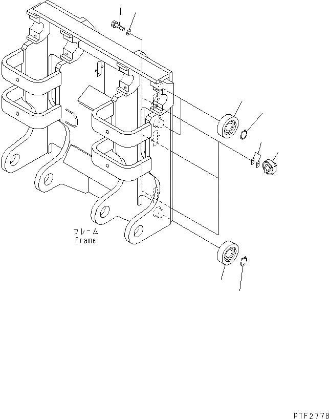 Схема запчастей Komatsu HFD607-1 - HINGED ВИЛЫ (РОЛИК) ДВОЙН. HINGED ВИЛЫ