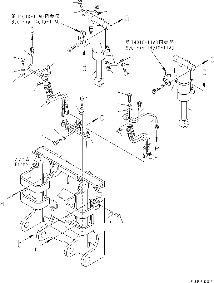 Схема запчастей Komatsu HFD707-1 - HINGED ВИЛЫ (ТРУБЫ) ДВОЙН. HINGED ВИЛЫ