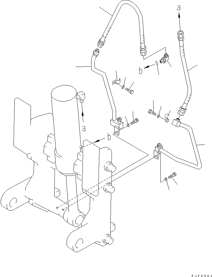 Схема запчастей Komatsu HFF156 - HINGED ВИЛЫ (ТРУБЫ) HINGED ВИЛЫ