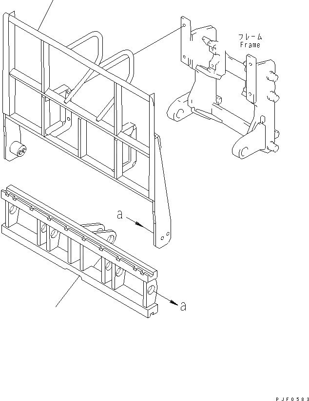 Схема запчастей Komatsu HFF156 - HINGED ВИЛЫ (ВИЛЫ CARRIAGE И BACK REST) HINGED ВИЛЫ