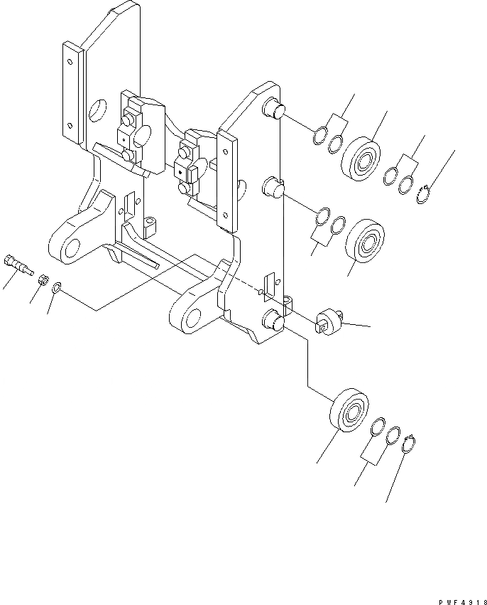 Схема запчастей Komatsu HFF1R1-1-AR - HINGED ВИЛЫ (РОЛИК) (ДЛЯ S/L/P-ТИП) HINGED ВИЛЫ (REACH ВИЛОЧНАЯ ТЕХНИКА)