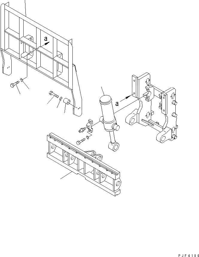 Схема запчастей Komatsu HFF252-1 - HINGED ВИЛЫ (BACK REST) HINGED ВИЛЫ (ДЛЯ FREE VIEW МАЧТА)