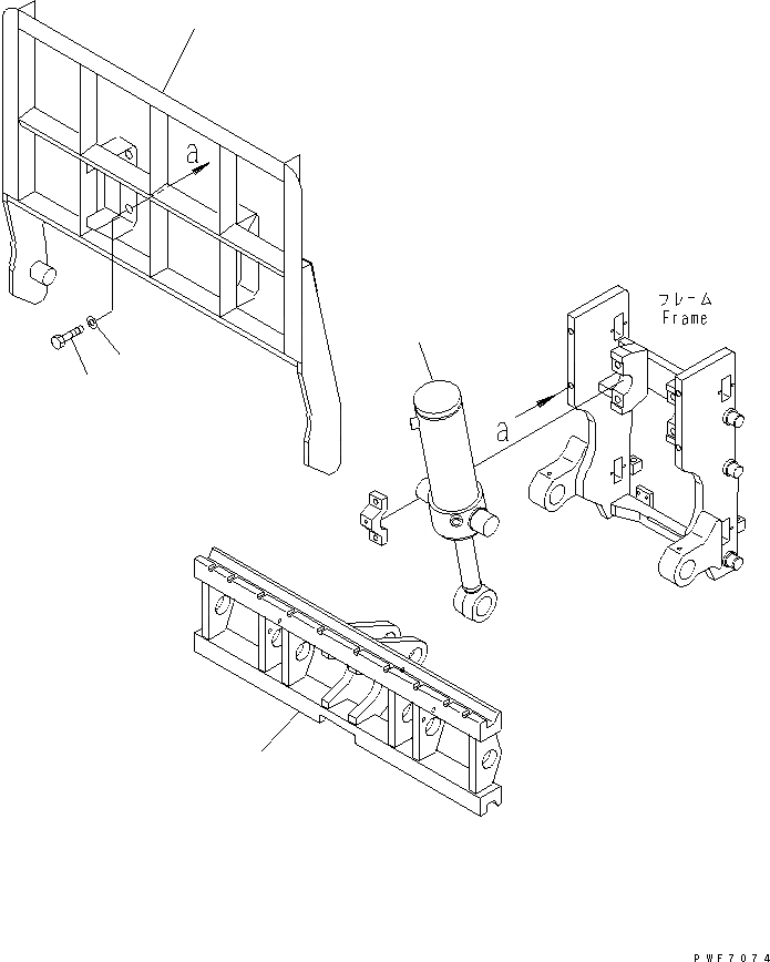 Схема запчастей Komatsu HFF253-1 - HINGED ВИЛЫ (BACK REST) HINGED ВИЛЫ (ДЛЯ FREE VIEW МАЧТА) (LEO-NXT)