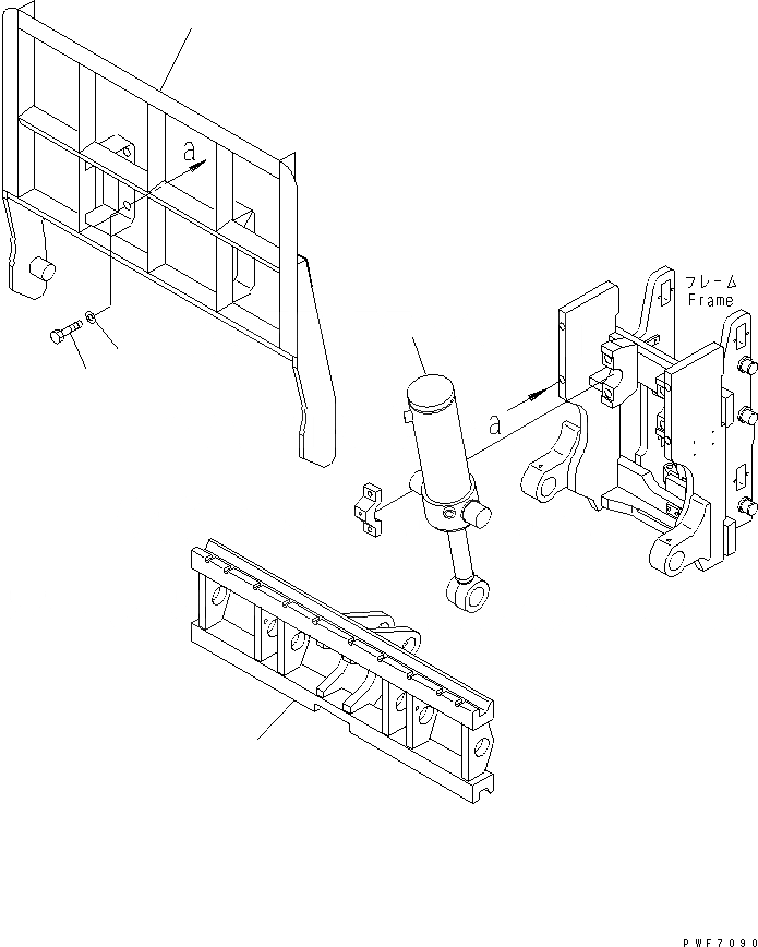 Схема запчастей Komatsu HFF253-1 - HINGED ВИЛЫ (BACK REST) HINGED ВИЛЫ (ДЛЯ TFV МАЧТА) (LEO-NXT)