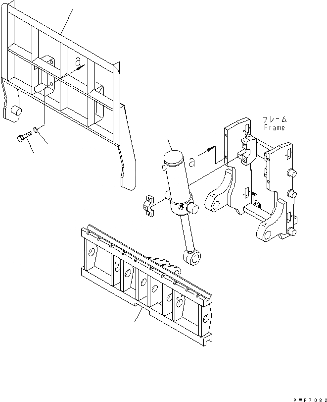 Схема запчастей Komatsu HFF302-1 - HINGED ВИЛЫ (BACK REST) (ДЛЯ FB-)(№.-) HINGED ВИЛЫ (ДЛЯ FREE VIEW МАЧТА)