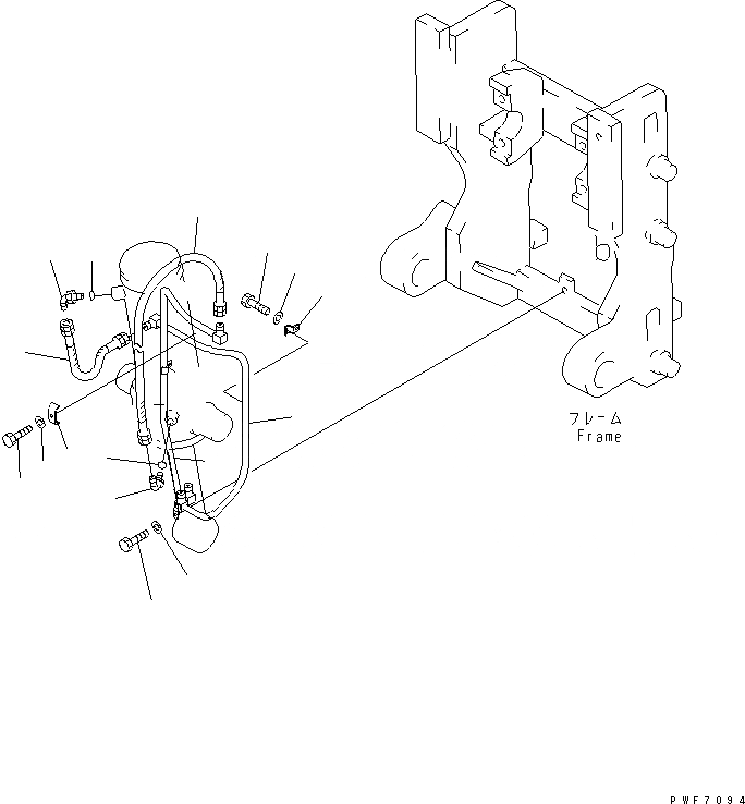 Схема запчастей Komatsu HFF303-1 - HINGED ВИЛЫ (ТРУБЫ) HINGED ВИЛЫ (ДЛЯ FFV МАЧТА)