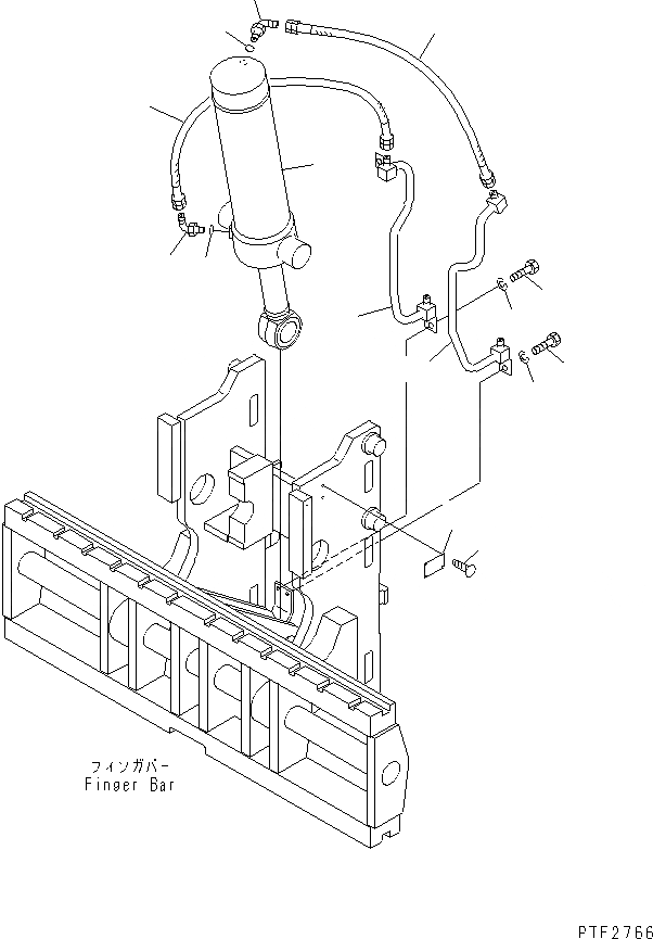 Схема запчастей Komatsu HFF707-1 - HINGED ВИЛЫ (ТРУБЫ) HINGED ВИЛЫ