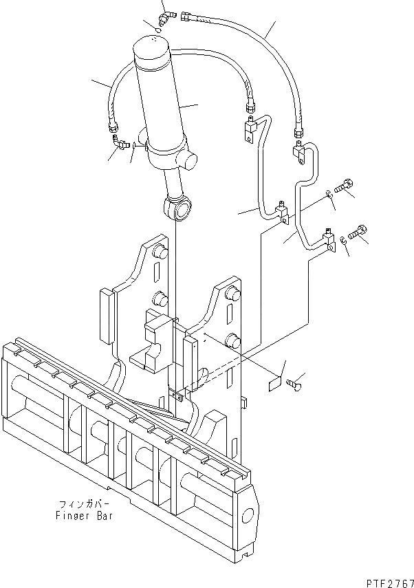 Схема запчастей Komatsu HFF807-1 - HINGED ВИЛЫ (ТРУБЫ) HINGED ВИЛЫ