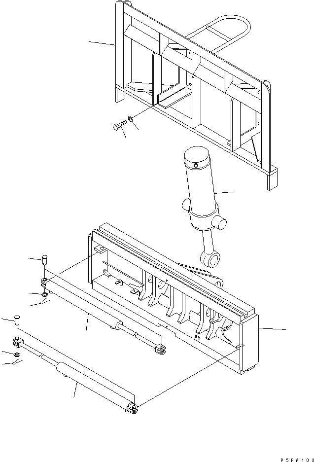 Схема запчастей Komatsu HFM408-1 - HINGED ВИЛЫ (С ВИЛЫ ПОЗИЦИОНЕР) (BACK REST И ЦИЛИНДР) HINGED ВИЛЫ (С ВИЛЫ ПОЗИЦИОНЕР) (ФИКС. ТИП)