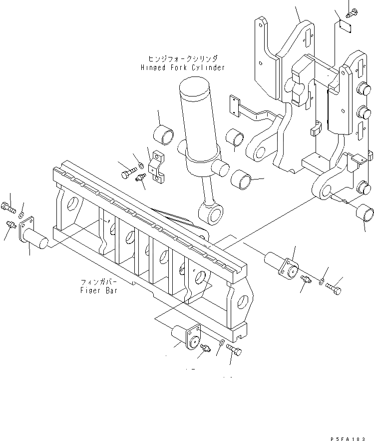 Схема запчастей Komatsu HFM457-1 - HINGED ВИЛЫ (С ВИЛЫ ПОЗИЦИОНЕР) (РАМА) HINGED ВИЛЫ (С ВИЛЫ ПОЗИЦИОНЕР) (ФИКС. ТИП)