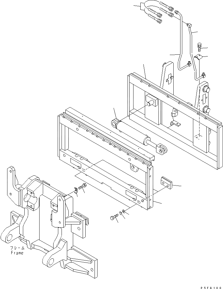 Схема запчастей Komatsu HFS408-1 - HINGED ВИЛЫ (С БОКОВ. СДВИГ) (БОКОВ. СДВИГ КОМПОНЕНТЫ) HINGED ВИЛЫ (С БОКОВ. СДВИГ) (ФИКС. ТИП)