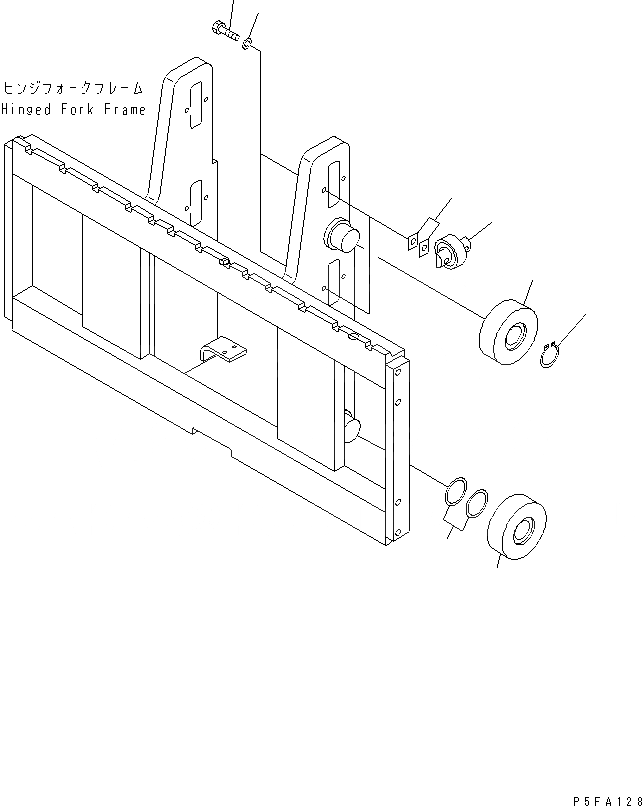 Схема запчастей Komatsu HFS458-1 - HINGED ВИЛЫ (С БОКОВ. СДВИГ) (РОЛИК) HINGED ВИЛЫ (С БОКОВ. СДВИГ) (ФИКС. ТИП)