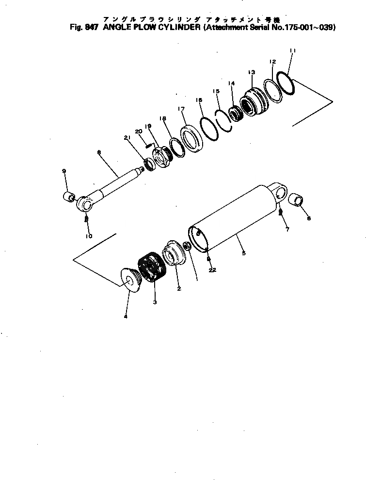 Схема запчастей Komatsu JH60-1 - ANGLE SNOW PНИЗ. ЦИЛИНДР(№()-(9)) ОПЦИОННЫЕ КОМПОНЕНТЫ