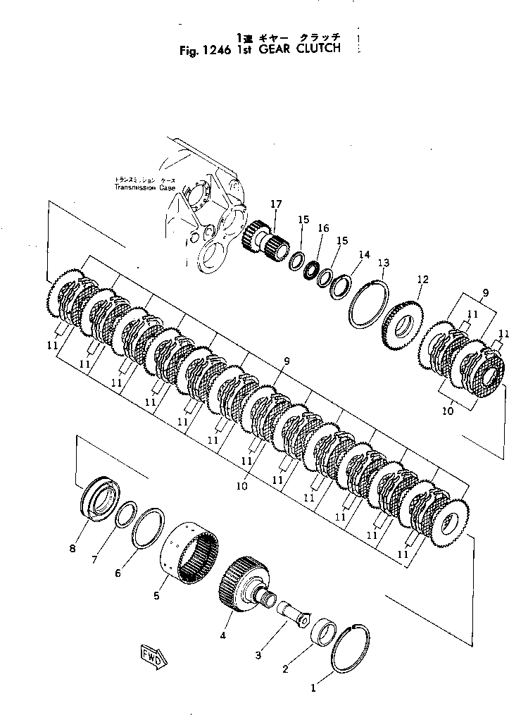 Схема запчастей Komatsu JH65C-2 - 1 ПРИВОД МУФТА(№-) ТРАНСМИССИЯ