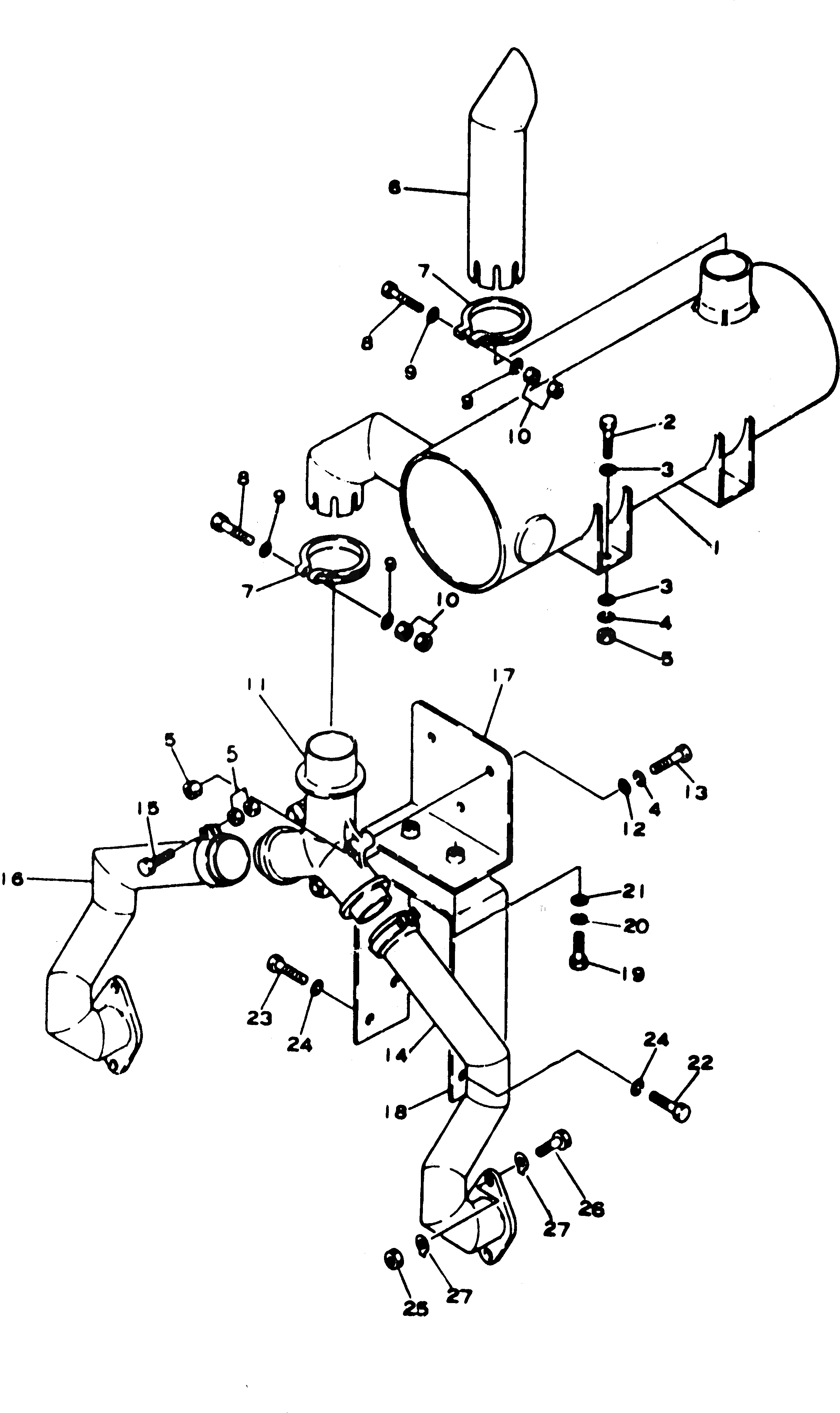 Схема запчастей Komatsu JH65CV-2 - ГЛУШИТЕЛЬ КОМПОНЕНТЫ ДВИГАТЕЛЯ И ЭЛЕКТРИКА