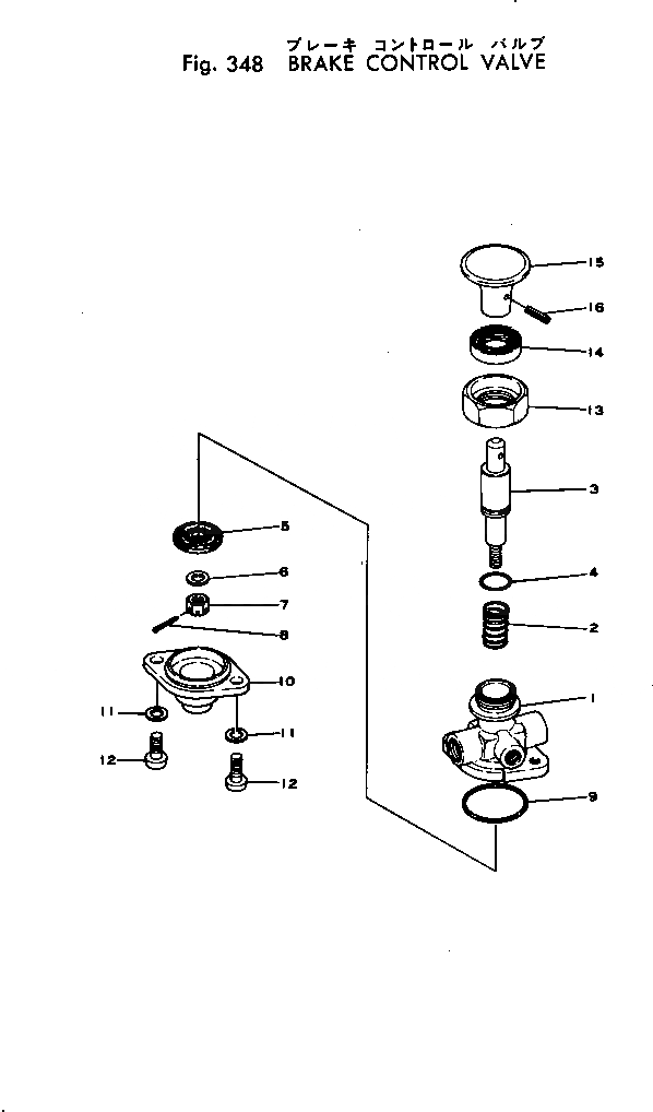 Схема запчастей Komatsu JH80C-1 - УПРАВЛ-Е ТОРМОЗОМ КЛАПАН ПРИВОДВАЛ¤ ДИФФЕРЕНЦ. И КОЛЕСА