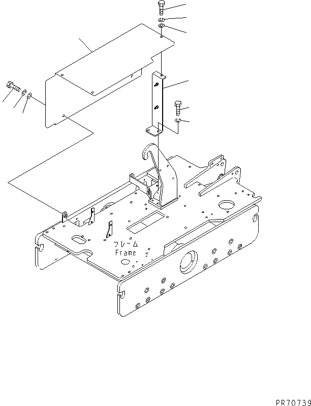 Схема запчастей Komatsu JV06H-3 - COVER(№-) РАМА И ЧАСТИ КОРПУСА