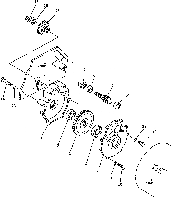 Схема запчастей Komatsu JV08HM-2 - КОНЕЧНАЯ ПЕРЕДАЧА РОЛИК И КОНЕЧНАЯ ПЕРЕДАЧА