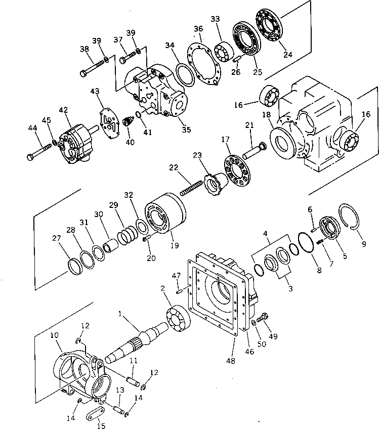 Схема запчастей Komatsu JV100A-1 - ГИДР. НАСОС. (ДЛЯ ВЫС. VIBRATION) (/) ГИДРАВЛИКА