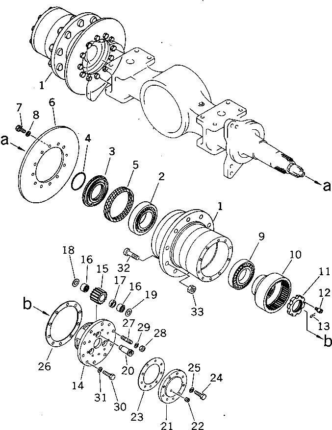 Схема запчастей Komatsu JV100A-1 - КОНЕЧНАЯ ПЕРЕДАЧА (/)(№-) ТРАНСМИССИЯ