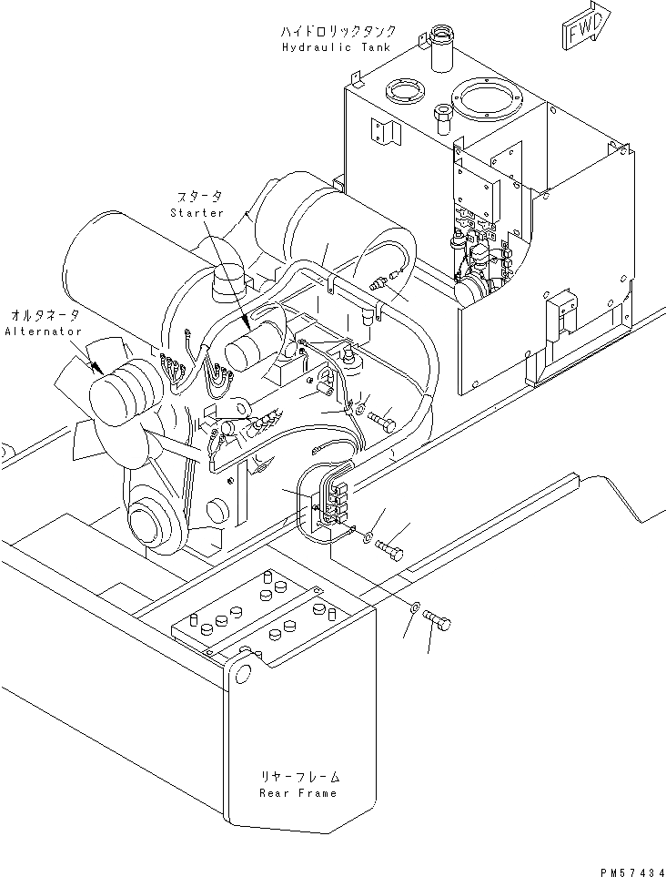 Схема запчастей Komatsu JV100A-2T - ЭЛЕКТРИКА (ЛИНИЯ ДВИГАТЕЛЯ¤ /) КОМПОНЕНТЫ ДВИГАТЕЛЯ И ЭЛЕКТРИКА