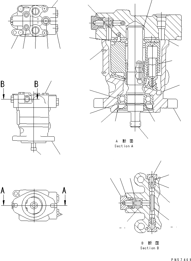 Схема запчастей Komatsu JV100A-2T - ГИДРАВЛ МОТОР (ДЛЯ VIBRATION) ГИДРАВЛИКА