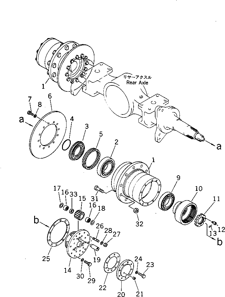 Схема запчастей Komatsu JV100WA-1 - КОНЕЧНАЯ ПЕРЕДАЧА (/)(№-) ТРАНСМИССИЯ