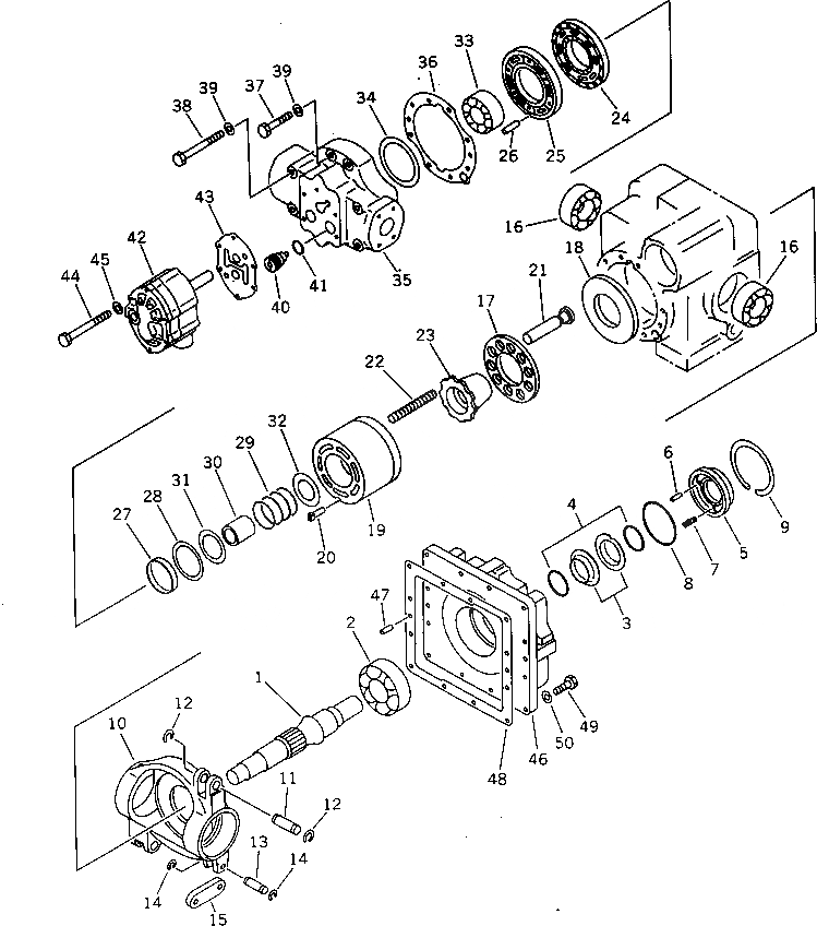 Схема запчастей Komatsu JV100WP-1 - ГИДР. НАСОС. (ДЛЯ VIBRATION) (/) ГИДРАВЛИКА