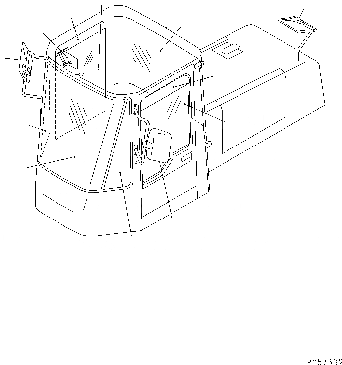 Схема запчастей Komatsu JV100WA-2 - СТЕКЛА И MIRROR ЧАСТИ BOOK