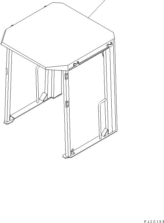 Схема запчастей Komatsu JV100WP-2T - СИСТЕМА ROPS РАМА И КУЗОВ