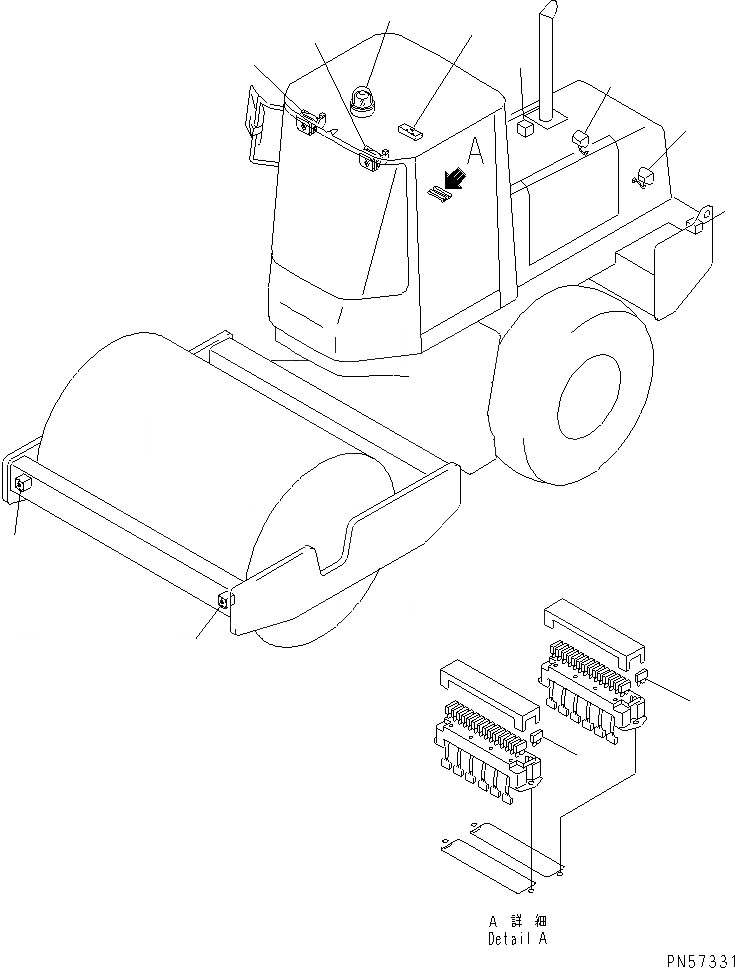 Схема запчастей Komatsu JV100WP-2 - ОСВЕЩЕНИЕ И ПРЕДОХРАНИТЕЛЬ ЧАСТИ BOOK