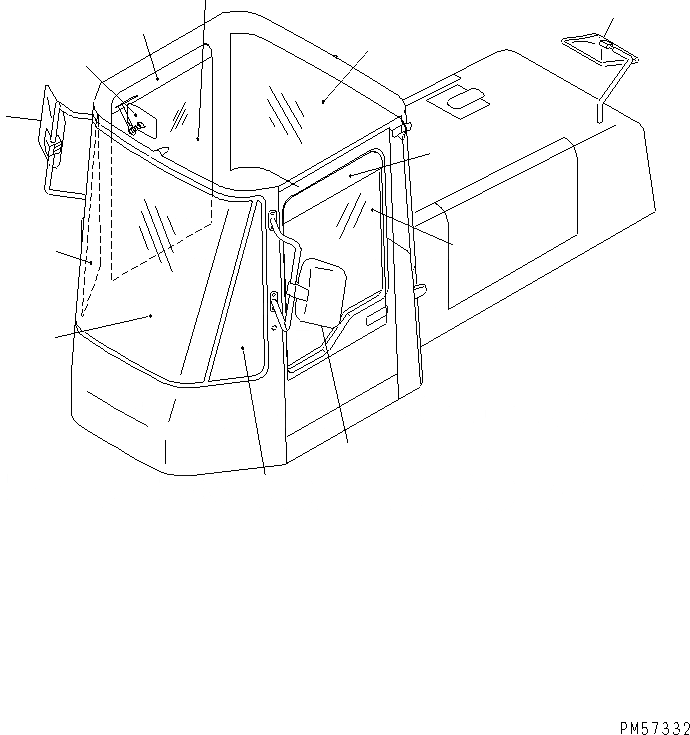 Схема запчастей Komatsu JV100WP-2 - СТЕКЛА И MIRROR ЧАСТИ BOOK