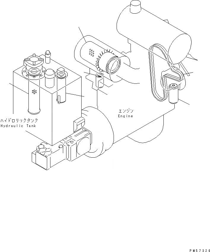 Схема запчастей Komatsu JV130WH-1 - ЭЛЕМЕНТ И V-РЕМЕНЬ ЧАСТИ BOOK