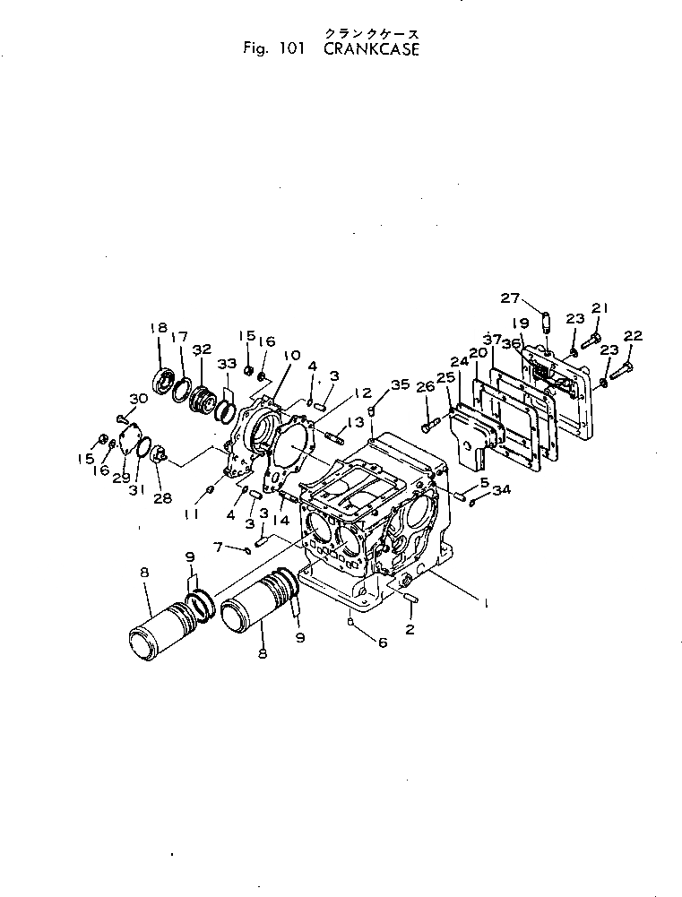 Схема запчастей Komatsu JV25-3 - CRANKКОРПУС ДВИГАТЕЛЬ¤ КОМПОНЕНТЫ ДВИГАТЕЛЯ И ЭЛЕКТРИКА