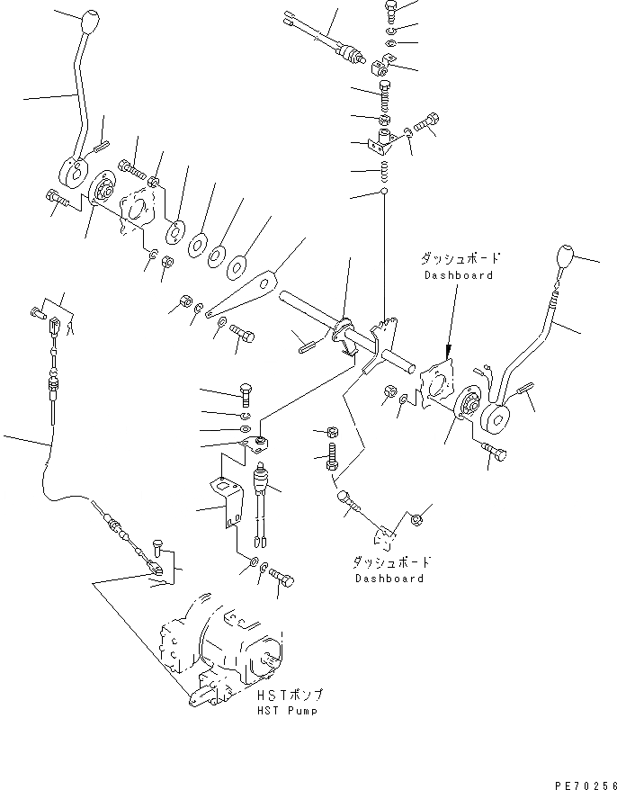 Схема запчастей Komatsu JV25CR-6 - ПЕРЕД. И РЕВЕРС РЫЧАГ СИСТЕМА УПРАВЛЕНИЯ