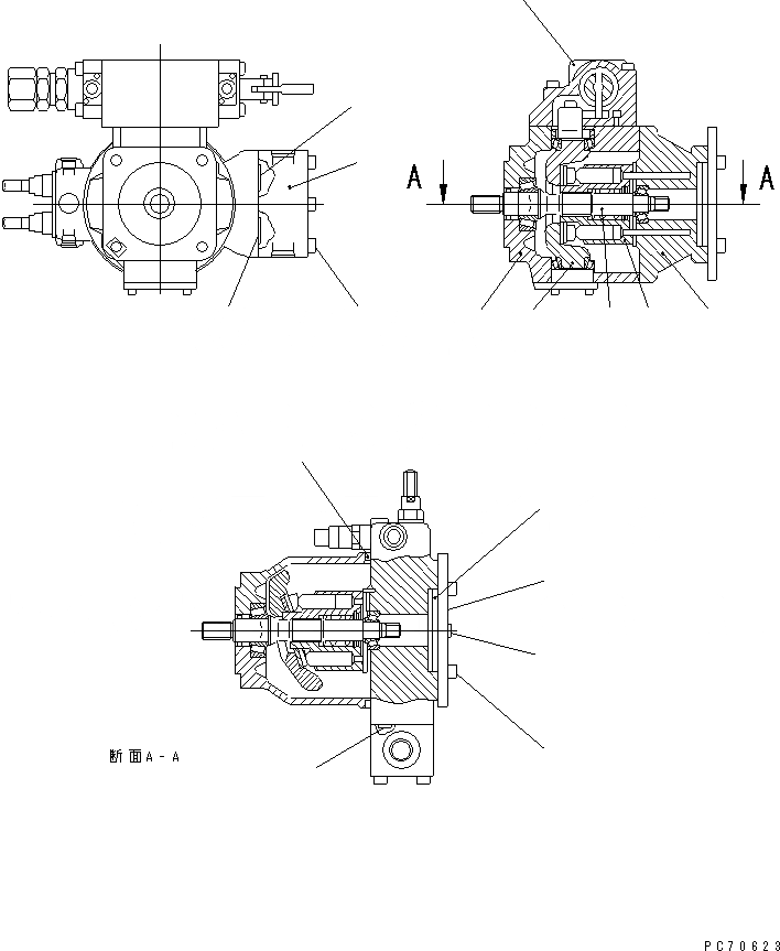 Схема запчастей Komatsu JV25CW-1 - HST НАСОС (/) (НАСОС) УПРАВЛ-Е РАБОЧИМ ОБОРУДОВАНИЕМ