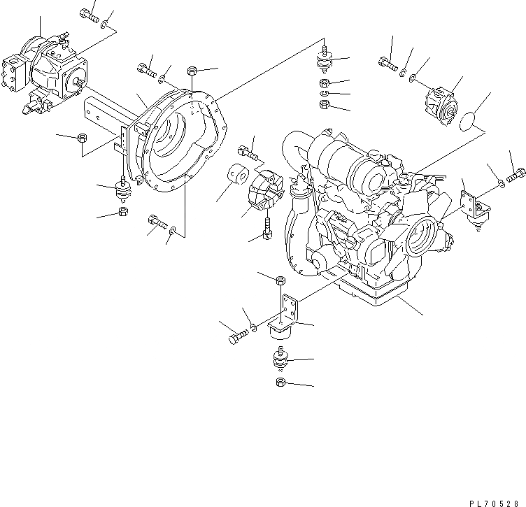 Схема запчастей Komatsu JV25CW-2 - ДВИГАТЕЛЬ И НАСОС ЭЛЕМЕНТЫ КРЕПЛЕНИЯ(№-) КОМПОНЕНТЫ ДВИГАТЕЛЯ И ЭЛЕКТРИКА